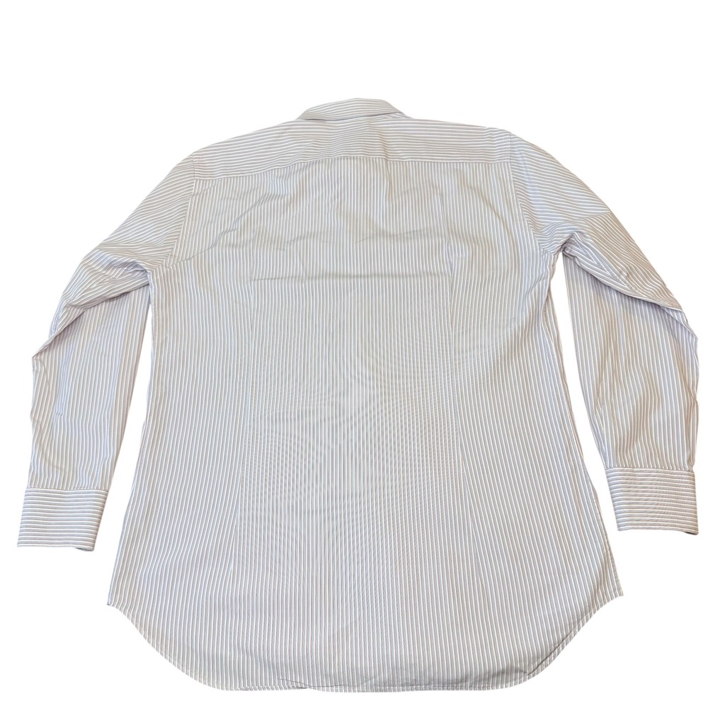 Canali Mens Dress Shirt Striped Long Sleeve Button Down 43/17 Made in Italy - Picture 4 of 9